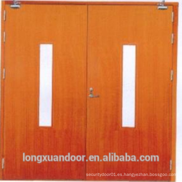 BS Estándar de madera sólida de madera de fuego Puerta de fuego, puertas de fuego a ras